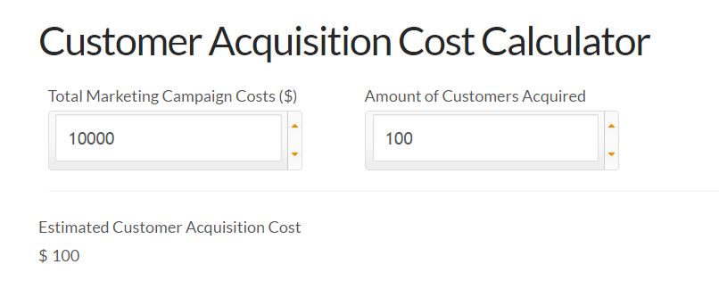 Customer Acquisition Cost Calculator