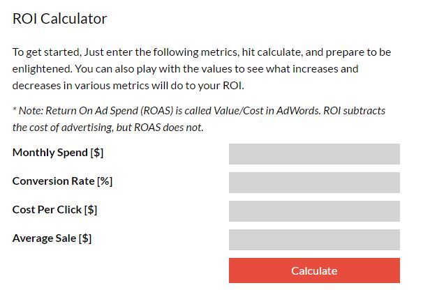 PPC ROI Calculator