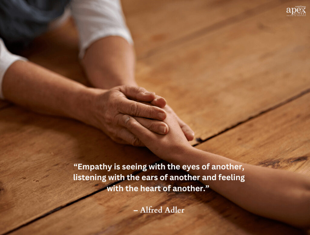 Empathy is seeing with the eyes of another, listening with the ears of another and feeling with the heart of another - Quote by Alfred Adler