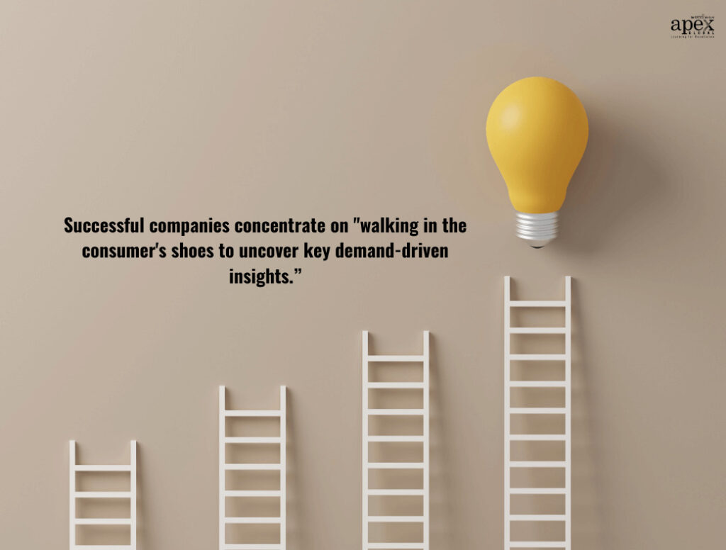 Successful companies concentrate on "walking in the consumer's shoes to uncover key demand-driven insights.”