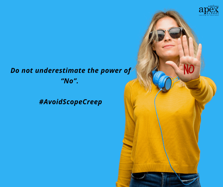 Do not underestimate the power of “no”. #AvoidScopeCreep