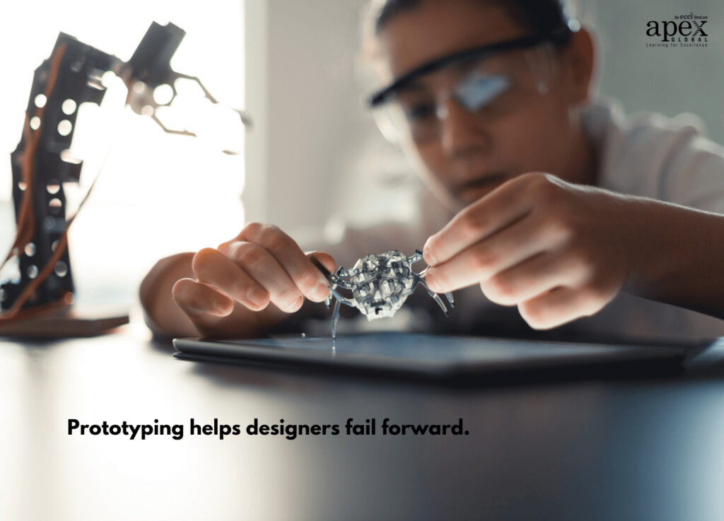 Prototyping helps designers fail forward.