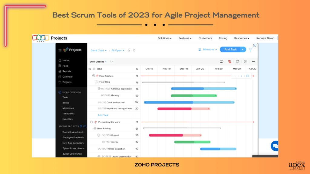 zoho projects Scrum Tool