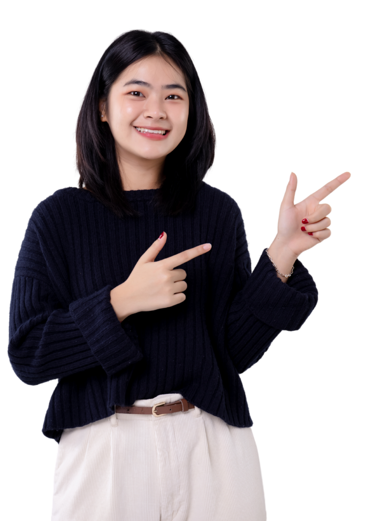 A girl pointing to the list of workforce edge 4.0 courses by APEX Global Learning